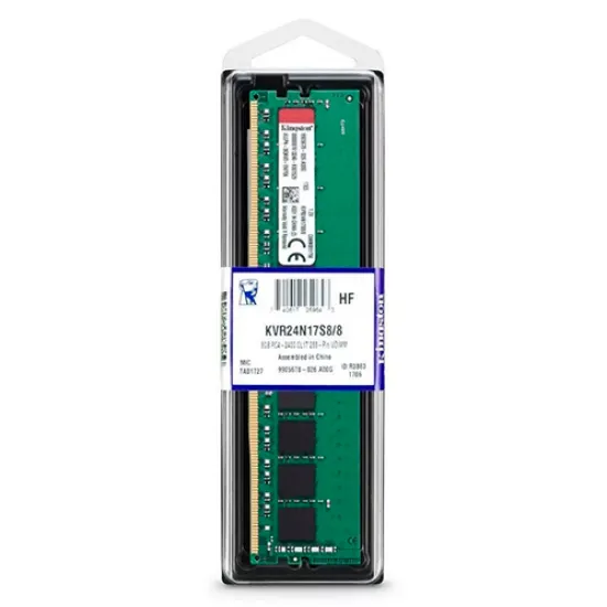 Оперативная память Kingston 8Gb DDR4 DIMM 2400MHz, KCP424NS8/8 Оперативная память Kingston 8Gb DDR4 DIMM 2400MHz, KCP424NS8/8