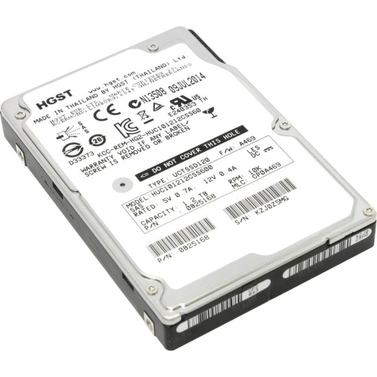 Жесткий диск Dell 1.2TB 6G 10K 2.5" SAS, HFJ8D, HUC101212CSS600 Жесткий диск Dell 1.2TB 6G 10K 2.5" SAS, HFJ8D, HUC101212CSS600