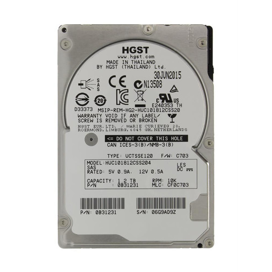 Жесткий диск HGST Ultrastar 8TB 3.5" SATA, HUH728080ALE604