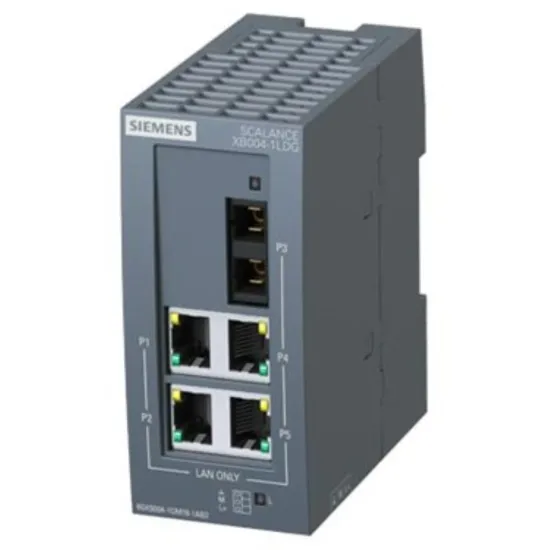 Коммутатор Siemens Scalance XB004-1LDG: 4×RJ45 10/100/1000Мбит/с, 1×SC 1000Мбит/с (SM до 10км) Коммутатор Siemens Scalance XB004-1LDG: 4×RJ45 10/100/1000Мбит/с, 1×SC 1000Мбит/с (SM до 10км)