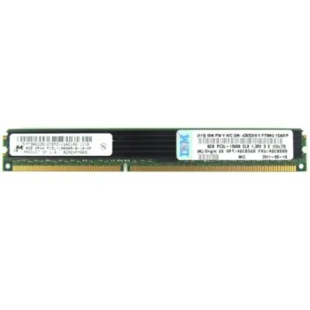 Оперативная память IBM 8GB (1x8GB, 2Rx4, 1.35V) PC3L-10600 CL9 ECC DDR3 1333MHz VLP RDIMM, 46C0580 Оперативная память IBM 8GB (1x8GB, 2Rx4, 1.35V) PC3L-10600 CL9 ECC DDR3 1333MHz VLP RDIMM, 46C0580
