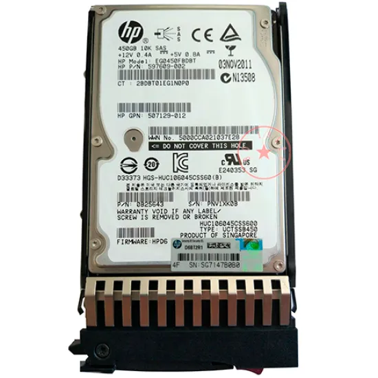 Жесткий диск HP 450Gb 6G 10K DP SAS 2.5", 581310-001, 599476-002, 581284-B21, 597609-002 Жесткий диск HP 450Gb 6G 10K DP SAS 2.5", 581310-001, 599476-002, 581284-B21, 597609-002