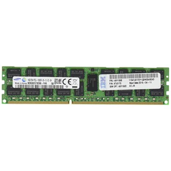 Оперативная память IBM 16GB PC3L-10600 CL9 ECC DDR3 1333MHz LP RDIMM 49Y1563, 49Y1565