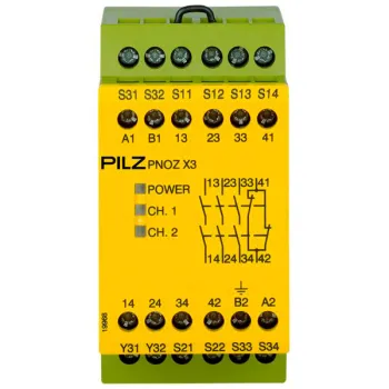 PNOZ X3 115VAC 24VDC 3n/o 1n/c 1so