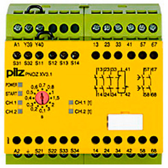 PNOZ XV3.1 3/24-240VACDC 3no 1nc 2no t