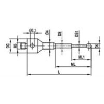 A-5555-2404 контактный щуп М5, шарик 0,2мм, длина 32мм, ML 2.3, стержень из карбид вольфрама, для систем Zeiss, Renishaw