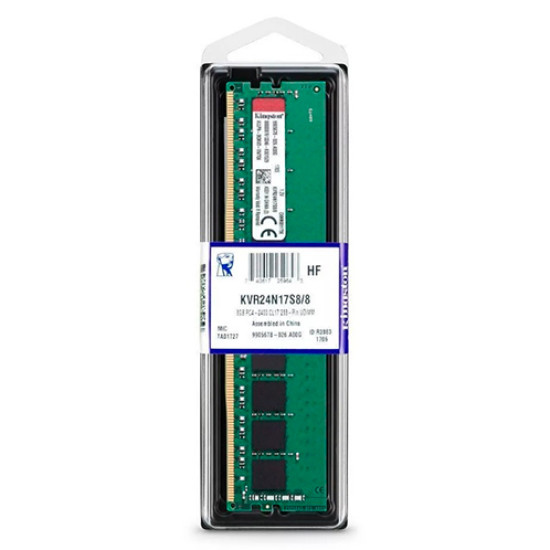 Оперативная память Kingston 8Gb DDR4 DIMM 2400MHz, KCP424NS8/8