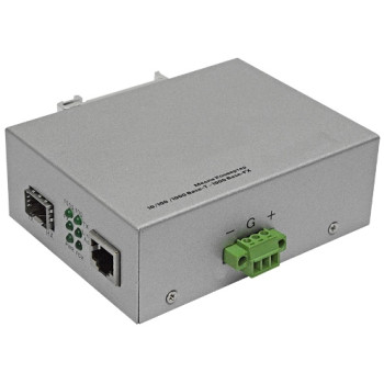 Медиаконвертер 10/100/1000-Base-T / 1000Base-FX с SFP-портом в индустриальном исполнении