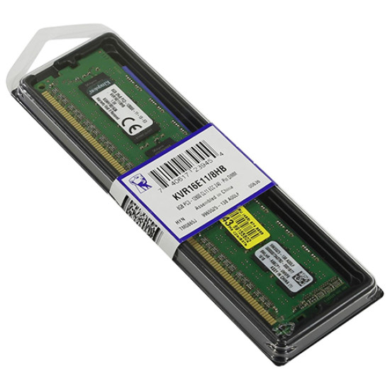 Оперативная память Kingston DDR3 DIMM 8Gb PC3-12800 CL11 ECC, KVR16E11/8HB