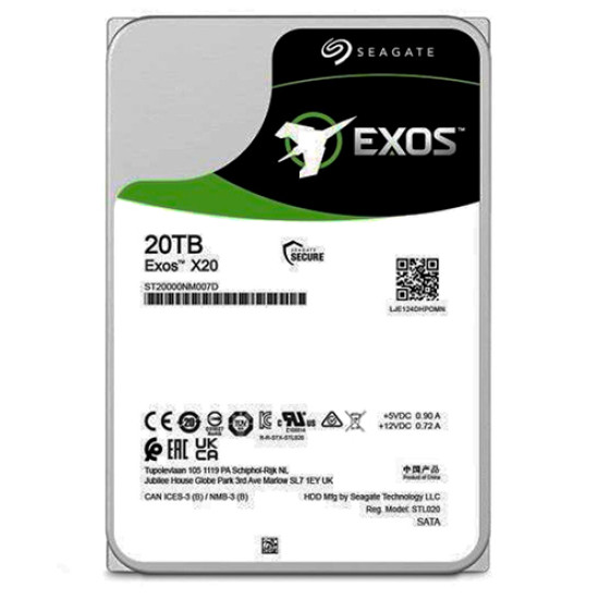 Жесткий диск Seagate Exos X20 20TB ST20000NM007D