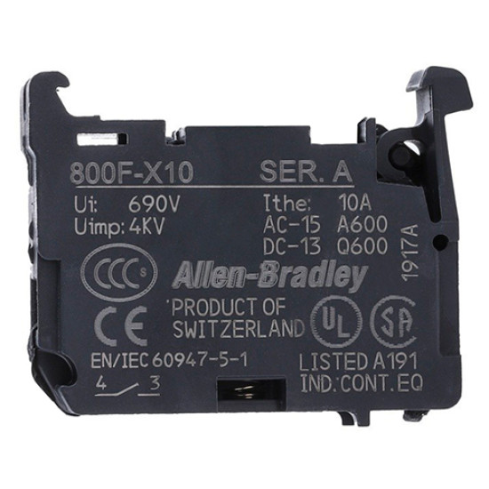 Блок-контакт Allen Bradley 800F-X10