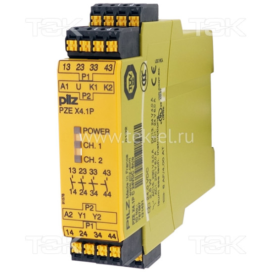 PZE X4.1P C 24VDC 4n/o<span> Модуль расширения 2-х канальный: Uпит. 24V DC, выходы 4НО, пружинные клеммы</span>