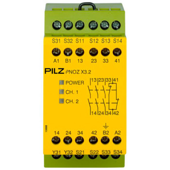 PNOZ X3.2 230VAC 24VDC 3n/o 1n/c 1so PNOZ X3.2 230VAC 24VDC 3n/o 1n/c 1so