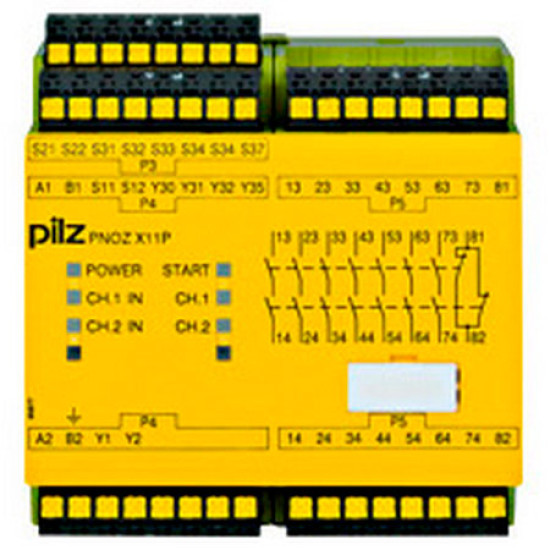 PNOZ X11P C 230-240VAC 7n/o 1n/c 2so