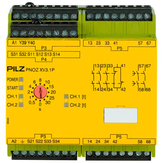 PNOZ XV3.1P 30/24-240VACDC 3no 1nc 2no t