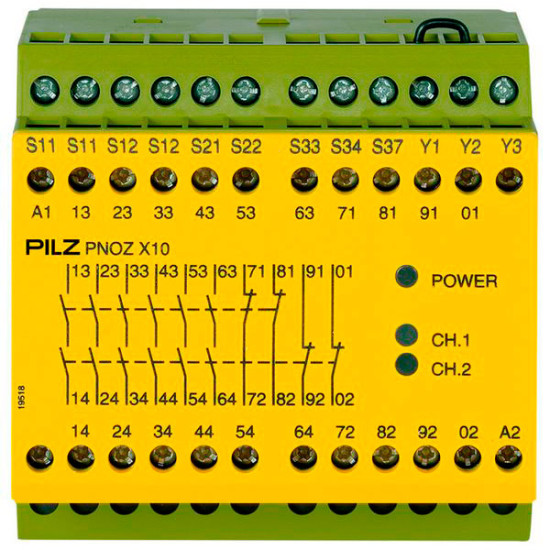 PNOZ X10 24VDC 6n/o 4n/c 3LED