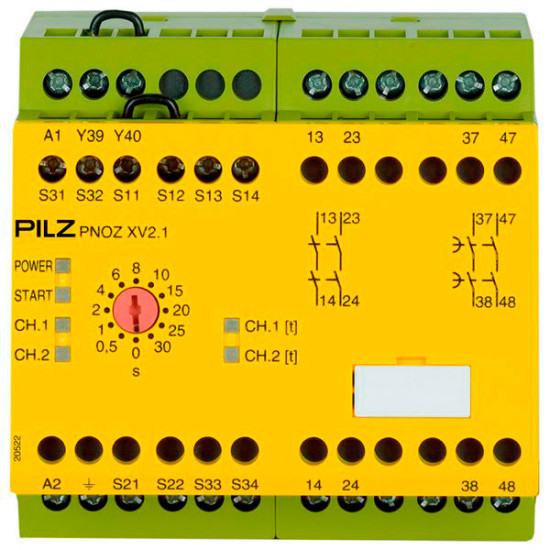 PNOZ XV2.1 30/24-240VACDC 2n/o 2n/o t