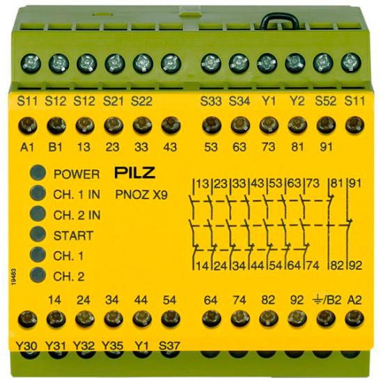 PNOZ X9 200-230VAC 24VDC 7n/o 2n/c 2so