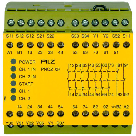 PNOZ X9 24VAC 24VDC 7n/o 2 n/c 2so