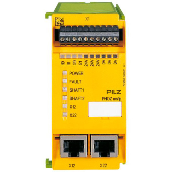 PNOZ ms1p standstill / speed monitor<span> Модуль безопасности: входы 4хPNP NO, 2хRJ45 8-pin, винтовые + пружинные клеммы, IP20</span>