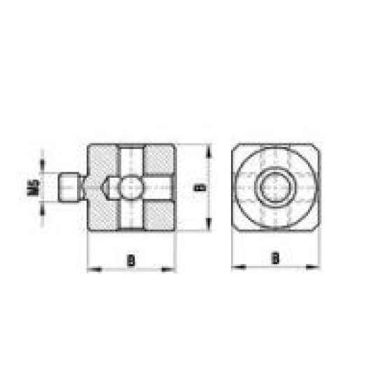 A-5555-1478 кубическая деталь из титана с комплектом винтов для систем Zeiss, M5, длина 15мм, Renishaw