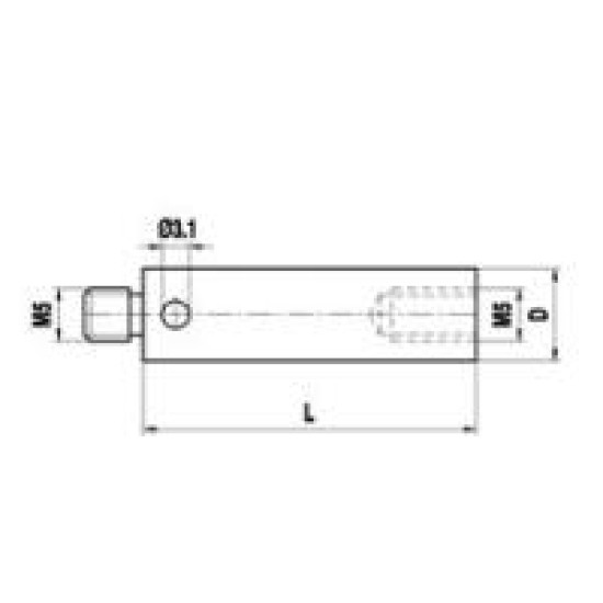 A-5555-0144 удлинитель М5, длина 15мм, стержень из титана, Renishaw