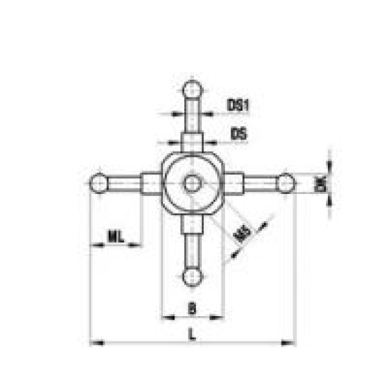 A-5555-0071 контактный звездообразный щуп М5, шарики 2мм, длина 7.5мм, стержни из карбид вольфрама, Renishaw