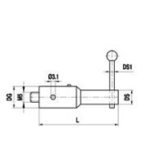 A-5555-0118 M5 титановый держатель для поворотного щупа, для систем Zeiss, Renishaw