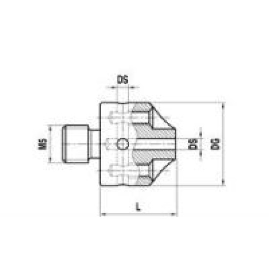 A-5555-0105 M5, 5-осевой держатель щупа,  нержавеющая сталь, DS 1мм, L 10мм, для систем Zeiss, Renishaw