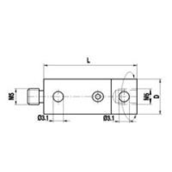 A-5555-0713 поворотный переходник из титана, M5, длина 29 мм, для систем Zeiss, Renishaw