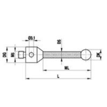 A-5004-1508 контактный щуп М2, шарик 1мм из нитрида кремния, длина 20мм, стержень из карбид вольфрама, диаметр стержня 0,7мм, Renishaw A-5004-1508 контактный щуп М2, шарик 1мм из нитрида кремния, длина 20мм, стержень из карбид вольфрама, диаметр стержня 0,7мм, Renishaw